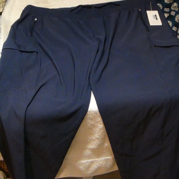 All In Motion Mens Nylon Thin Stretch Jogger Pants Utility Pockets Navy Blue XXL - Picture 1 of 11